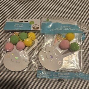 Easter Bunny Gift Tags with Pom Poms